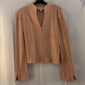 Vintage St. John zip cardigan